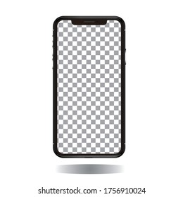 Ilustración realista de un smartphone. Burla precisa