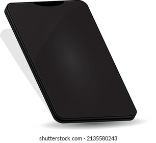 
Diseño realista de Smartphone con pantalla en blanco con vistas laterales sobre el concepto de dispositivo móvil Vector