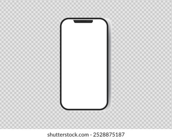 Realistic smartphone mockup. 3D mobile phone with shadow. Realistic, high quality smart phone mockup for ui ux presentation.	