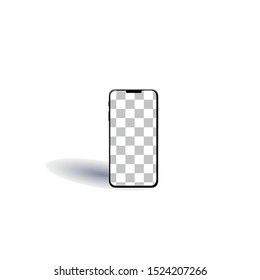 Realistic smartphone mockup. 3D vector blank mobile device