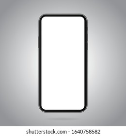 Realistic smartphone mockup. Cellphone frame with blank display isolated templates. Vector mobile device concept