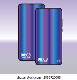 Realistic smartphone mockup.  Cellphone frame with blank display isolated templates, phone different angles views. 3d isometric illustration cell phone-Editable