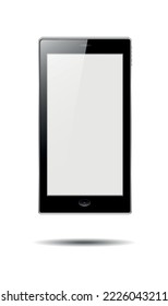 Realistic smartphone mockup. Cellphone frame with blank display isolated templates, phone different angles views. Vector mobile device concept