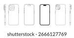 Realistic smartphone mockup. Device UI UX mockup for presentation template