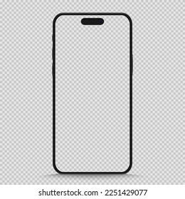 Broma de smartphones realista. Modelo de usuario de interfaz de usuario de dispositivo para la plantilla de presentación. Ilustración vectorial libre de regalías de acciones. PNG