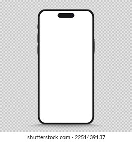 Realistic smartphone mockup. Device UI UX mockup for presentation template. Stock royalty free vector illustration. PNG