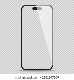 Realistic smartphone mockup. Device UI UX mockup for presentation template. Stock royalty free vector illustration. PNG