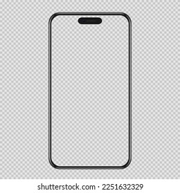 Realistic smartphone mockup. Device UI UX mockup for presentation template. Stock royalty free vector illustration. PNG