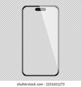 Realistic smartphone mockup. Device UI UX mockup for presentation template. Stock royalty free vector illustration. PNG