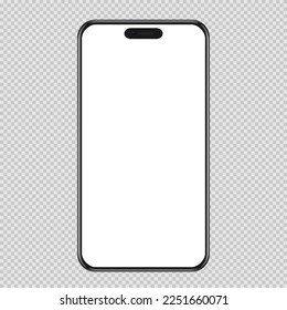 Realistic smartphone mockup. Device UI UX mockup for presentation template. Stock royalty free vector illustration. PNG