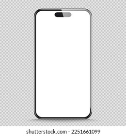 Realistic smartphone mockup. Device UI UX mockup for presentation template. Stock royalty free vector illustration. PNG