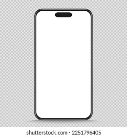 Realistic smartphone mockup. Device UI UX mockup for presentation template. Stock royalty free vector illustration. PNG