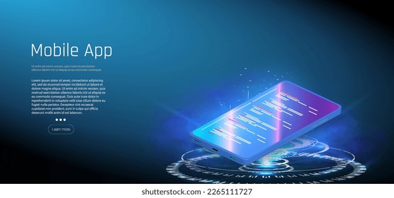 Broma de smartphones realista. Modelo de usuario de interfaz de usuario de dispositivo para la plantilla de presentación. El concepto de Internet de las cosas. Gadget de la tecnología de pago para smartphones en el futuro. Pago en línea, seguridad