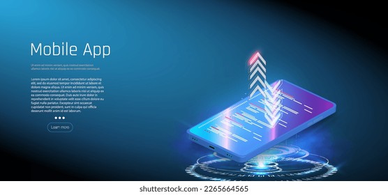 Broma de smartphones realista. Modelo de usuario de interfaz de usuario de dispositivo para la plantilla de presentación. El concepto de Internet de las cosas. Gadget de la tecnología de pago para smartphones en el futuro. Pago en línea, seguridad