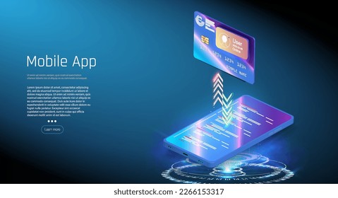 Realistic smartphone mockup. Device UI UX mockup for presentation template. Internet of things concept. Gadget of future, smartphone payment technology. Online payment, security