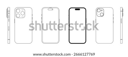 Realistic smartphone mockup. Device UI UX mockup for presentation template