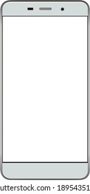 Realistic smartphone mockup. Front view. Cellphone frame with blank display. Vector mobile device concept