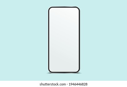 Realistic smartphone mockup. Mobile phone display, isolated device screen frame and smart phones Vector EPS