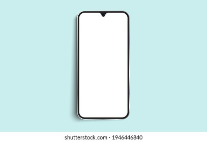 Realistic smartphone mockup. Mobile phone display, isolated device screen frame and smart phones Vector EPS