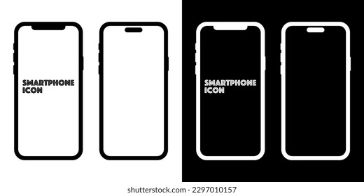 Realistic smartphone mockup. Mobile phone frame with blank display. Vector mobile device concept.
