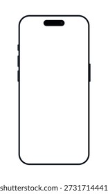 Realistic smartphone mockup. Mobile phone vector with isolated on white background