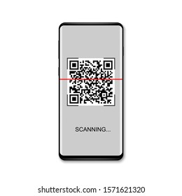 Realistic Smartphone Mockup With Scan Qr Code