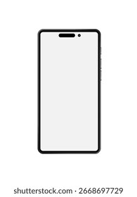 Realistic smartphone mockup screen template