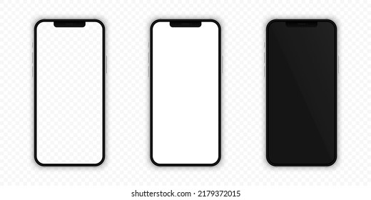 Broma de smartphones realista. Plantillas de smartphone realistas. Burlas de teléfono vectorial. EPS gráfico vectorial 10