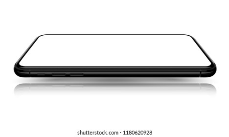 Realistic smartphone mockup. Vector illustration 3D style.