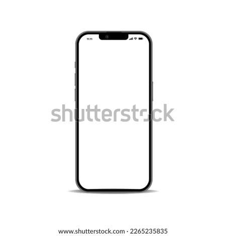 Realistic smartphone mockup. Vector illustration.