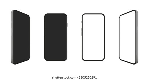 Realistic smartphone mockup. Vector mobile device concept. Vector illustration