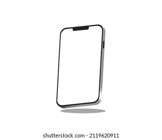 Realistic smartphone model with transparent screen. Smartphone mockup collection. 3d mobile phone vector stock