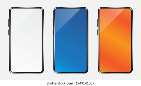 Realistic smartphone simulator for making media, promotion, online shopping and advertisement,3d smartphone on white background