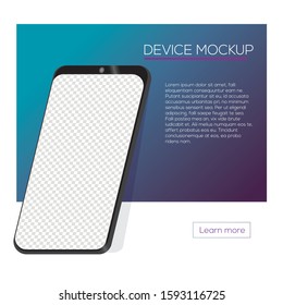 realistic smartphone template mockup for user experience presentation.