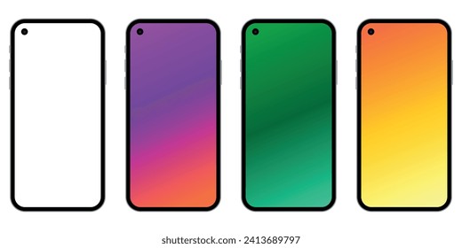 Realistisches Smartphone mit transparentem Hintergrund. Smartphone-Kollektion prockup.