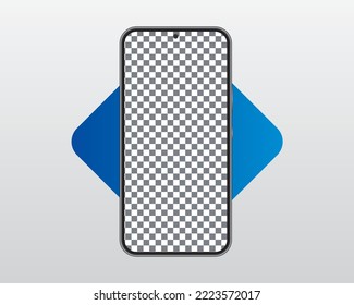 Realistic Smartphone Transparent Screen, Phone Mockup. Template For Infographics Or Presentation UI Design Interface.