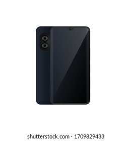 realistic smartphone vector.Conceptual vector illustration in flat style design.Isolated on background.