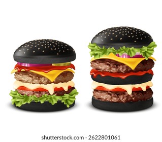 Burger Realista Smash com fundo branco