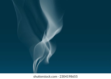 Realistic smoke background. Abstract wave lines. Graphic concept for your design