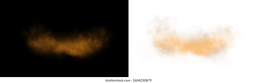 Realistic Smoke Cloud PNG - soft floating fog or dust effect on a transparent background.