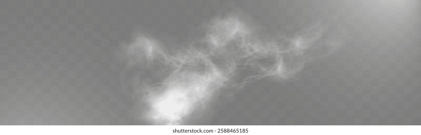 Realistic smoke effect, transparent fog overlay, wispy vapor texture, soft mist background, swirling haze.