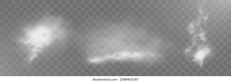 Realistic smoke effect, transparent fog overlay, wispy vapor texture, soft mist background, swirling haze.