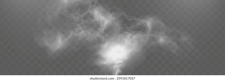 Realistic smoke effect, transparent fog overlay, wispy vapor texture, soft mist background, swirling haze.	