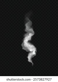 Realistic smoke effect vector with soft, flowing wisps and a translucent appearance. Perfect for creating atmospheric designs, backgrounds, and dramatic visual effects.