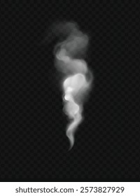 Realistic smoke effect vector with soft, flowing wisps and a translucent appearance. Perfect for creating atmospheric designs, backgrounds, and dramatic visual effects.