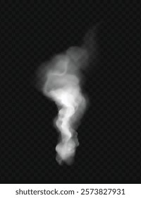 Realistic smoke effect vector with soft, flowing wisps and a translucent appearance. Perfect for creating atmospheric designs, backgrounds, and dramatic visual effects.