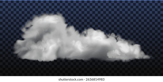 Efeito realista da fumaça. Nuvens brancas de rodas de carro com transparência. Ilustração da poeira da estrada da velocidade. Elemento de design para pulverização a vapor