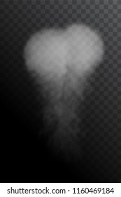 Realistic smoke on a transparent background. Vector illustration