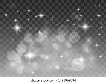 Realistic smoke on transparent background. Vector illustration with special smoke effect.Vector isolated realistic cigarette smoke waves.