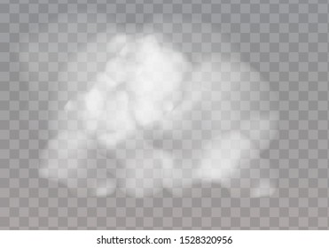 Realistic smoke on transparent background. Vector illustration with special smoke effect.Vector isolated realistic cigarette smoke waves.